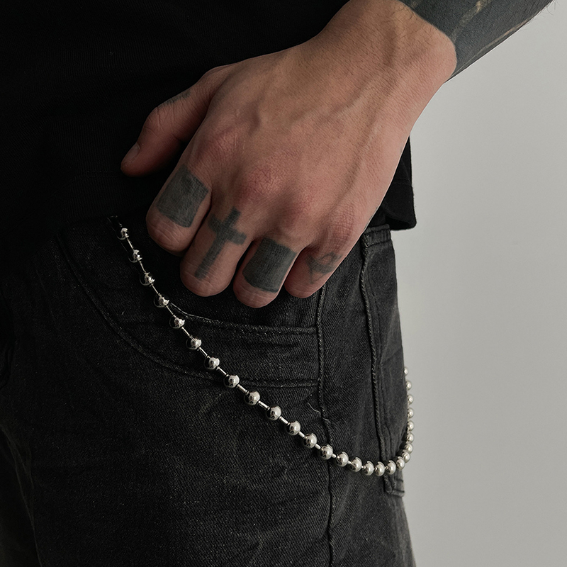 Punk Personalized Jeans Pants  - Hip Hop Chain Necklace 리뷰 및 가격
